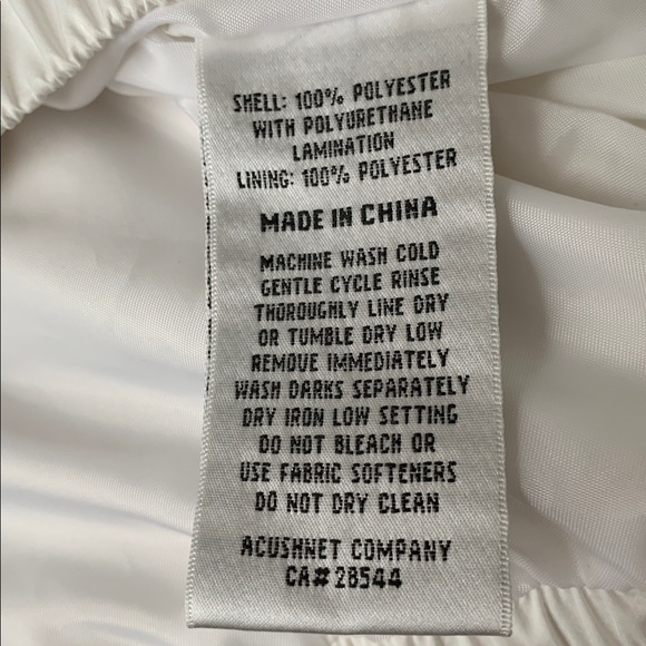 FootJoy DryJoy Tour Collection White 1/2 Zip Golf Windbreaker Jacket Size L - Picture 10 of 11